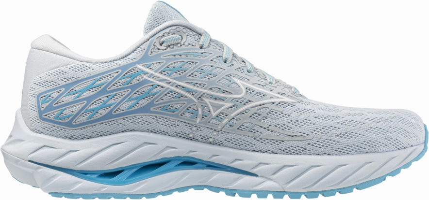 Mizuno Wave Inspire 20 Womens Running Shoes - White LeatherUpper Motion Containment