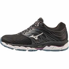 Mizuno Wave Paradox 5 Womens Running Shoes - Black Pavement - running running in a temperate area