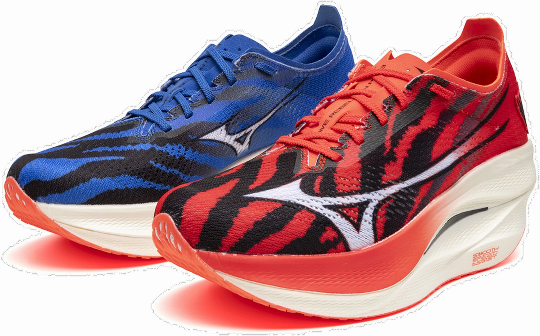 Minimalist Drop Heel Mizuno Wave Rebellion Pro 3 Running Shoes - Red