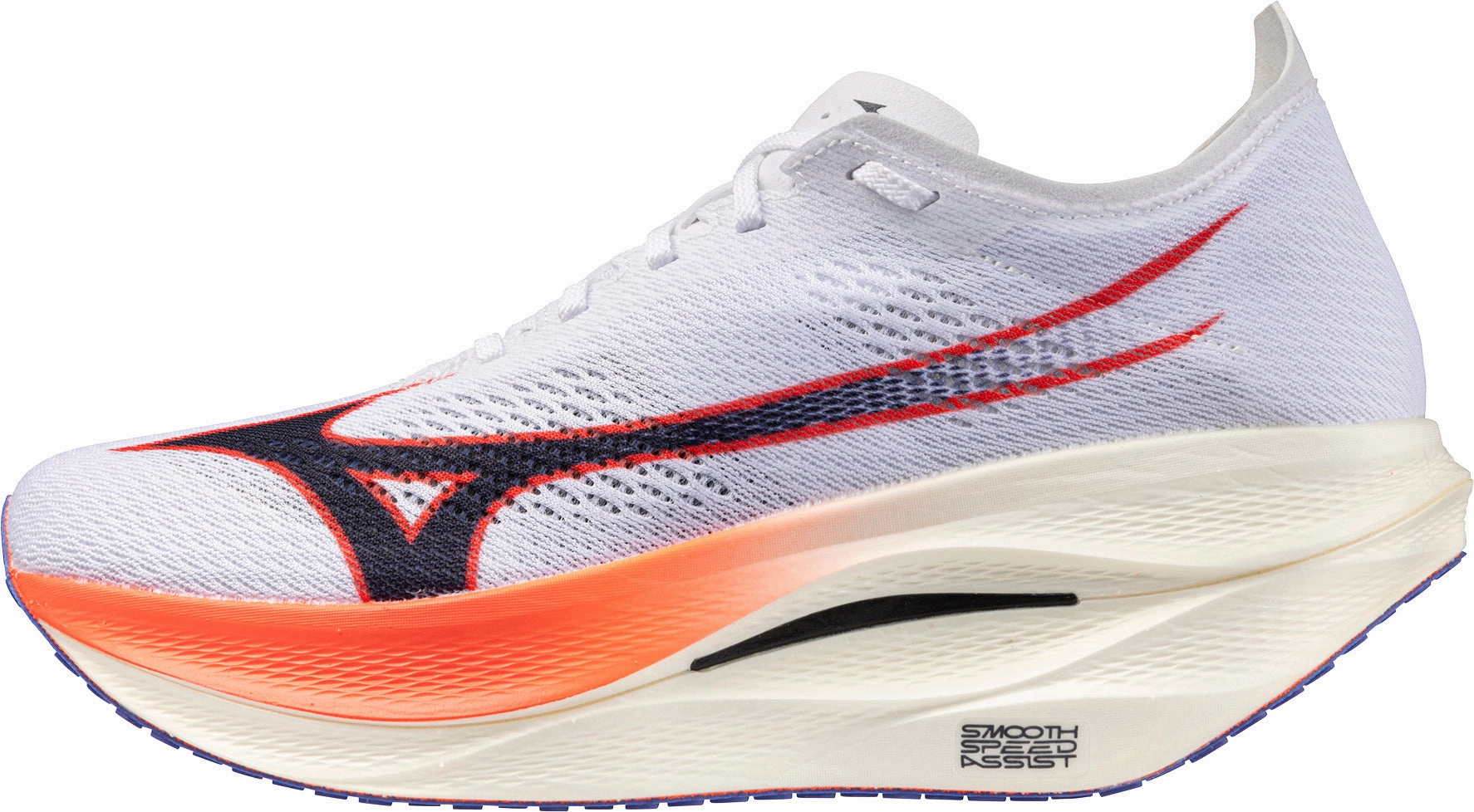 flexible - sole Mizuno Wave Rebellion Pro 3 Running Shoes - White