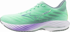 Mizuno Wave Rider 28 Womens Running Shoes - Green Compression Web responsive running shoes