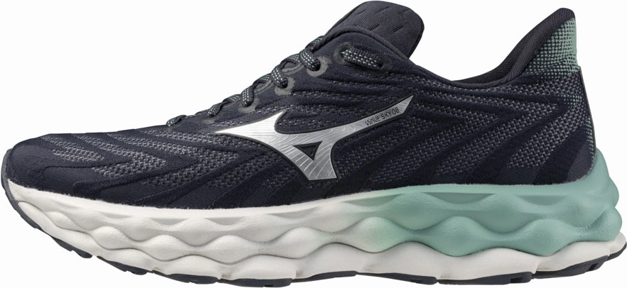 Mizuno Wave Sky 8 Womens Running Shoes - Grey Motion Containment