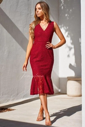 Bridget Dress - Red Youthful Feel