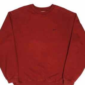 Festival wear Washable VINTAGE RED NIKE SWOOSH SWEATSHIRT 2000S SIZE LARGE
