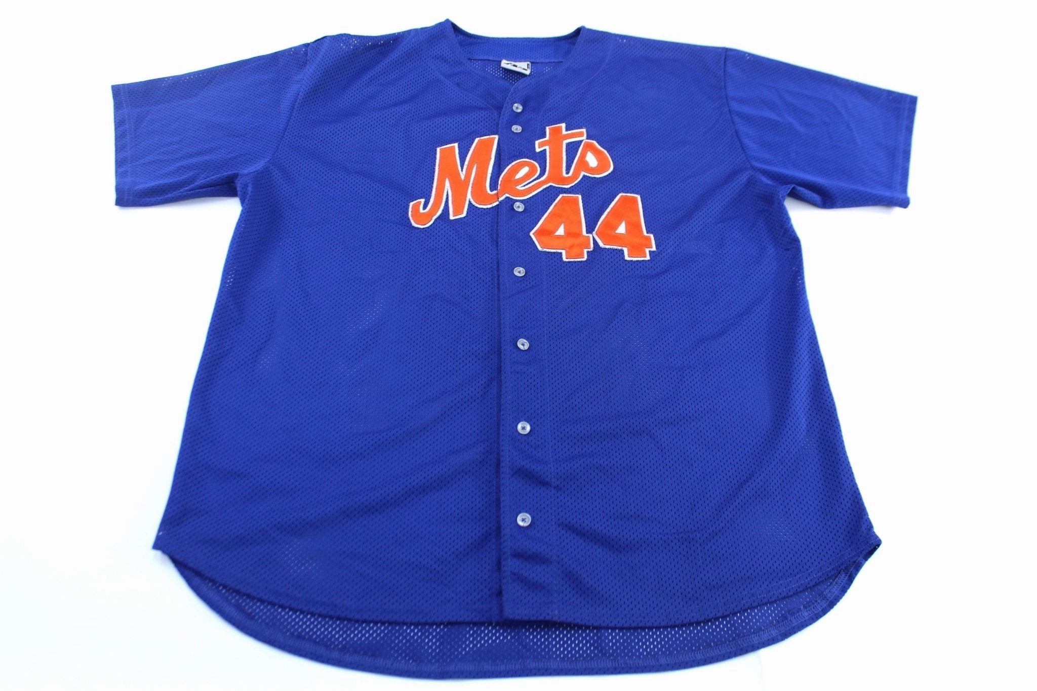 New York Mets Embroidered #44 Baseball Jersey Light Motion Lockstitch Detailing
