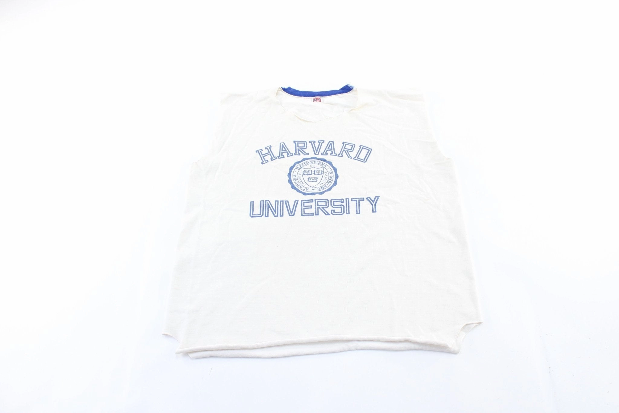 70's Harvard University Tank Top Cool Fit Abrasion Free Design