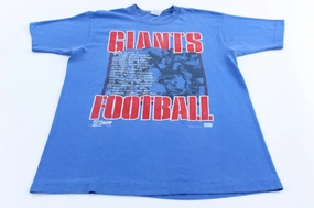 90's New York Giants Football Graphic T-Shirt Recycled Polyester Blend