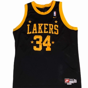 VINTAGE NIKE NBA LAKERS SHAQ O'NEIL 34 JERSEY 1990S SIZE 2XL Breath Ready