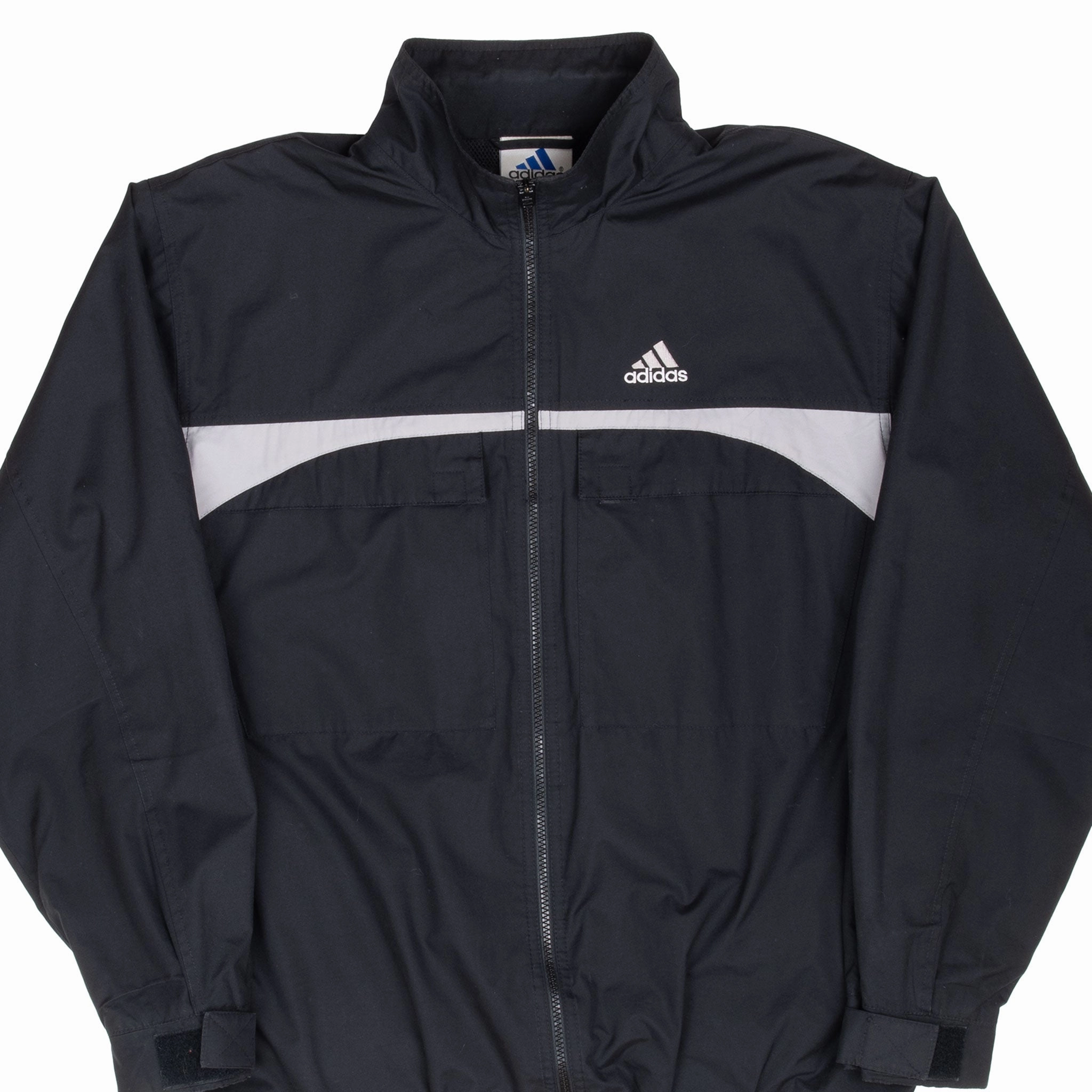 VINTAGE ADIDAS BLACK WINDBREAKER JACKET 1990S MEDIUM Travel Friendly