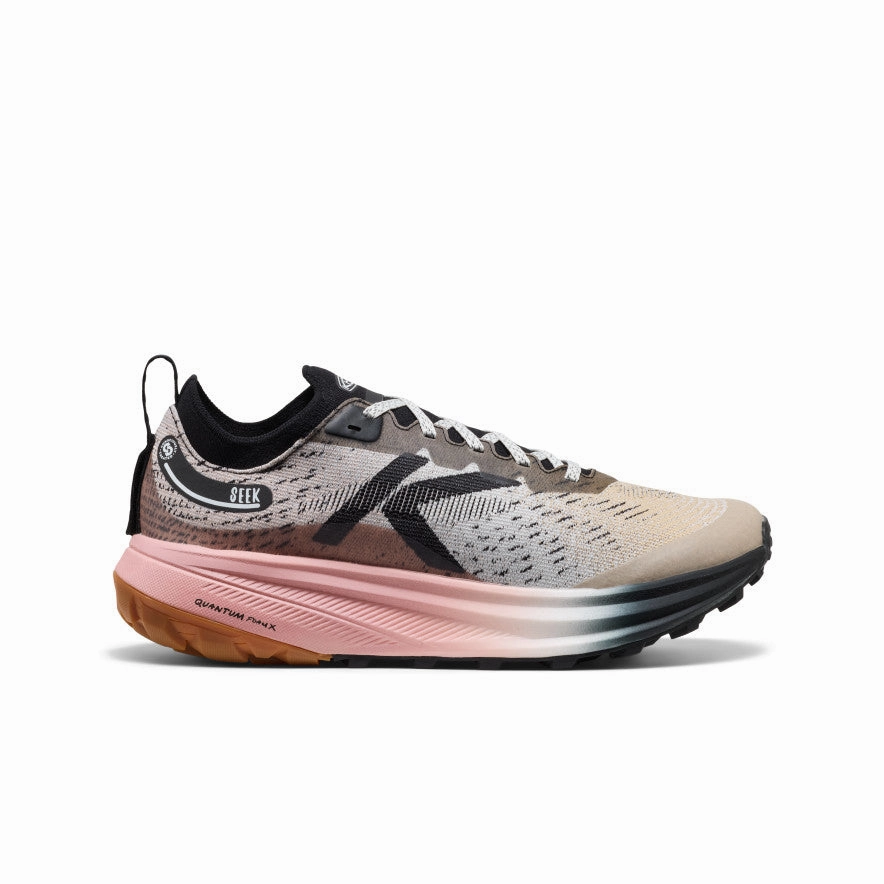 Men's Seek Trail Running Shoe  |  Black/Sunset Sand Reinforced toe