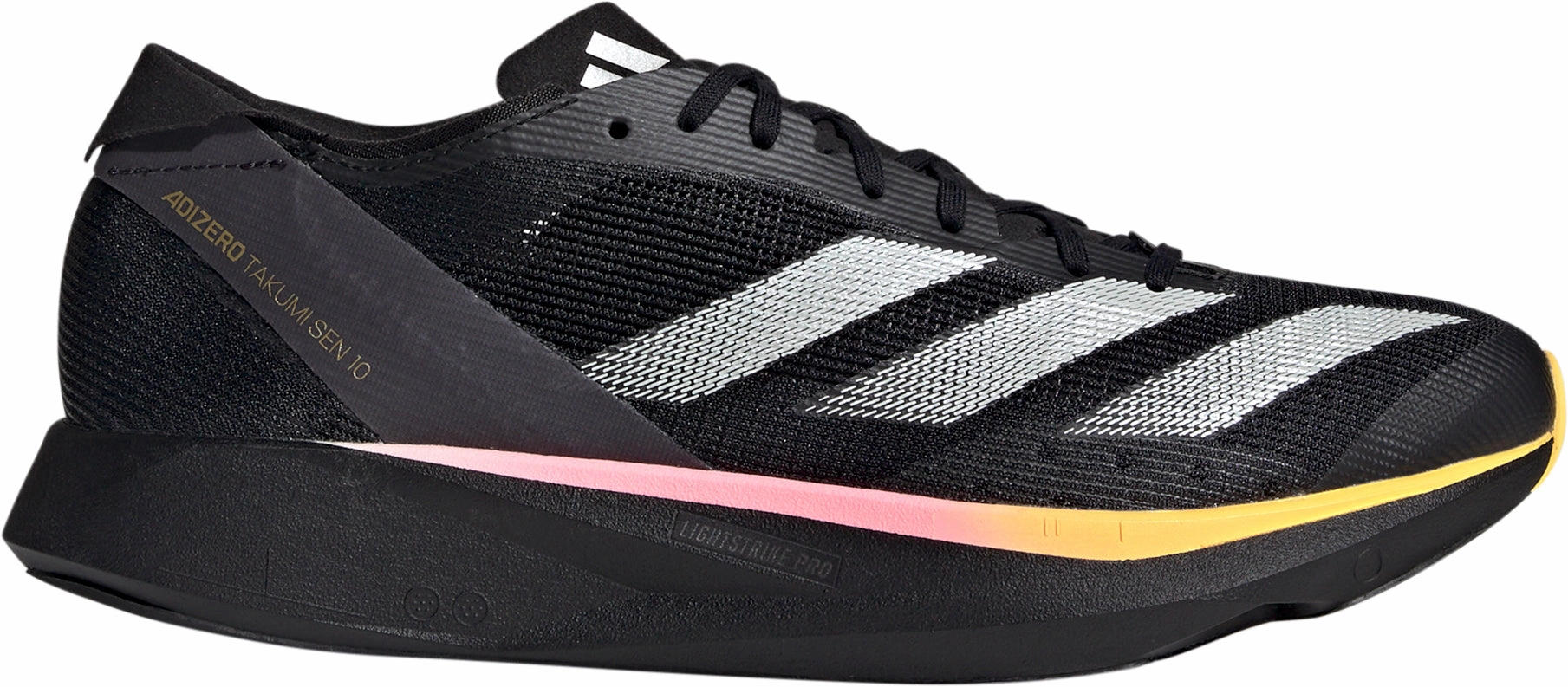 Quality - Assured spring - fitting adidas Adizero Takumi Sen 10 Mens Running Shoes - Black