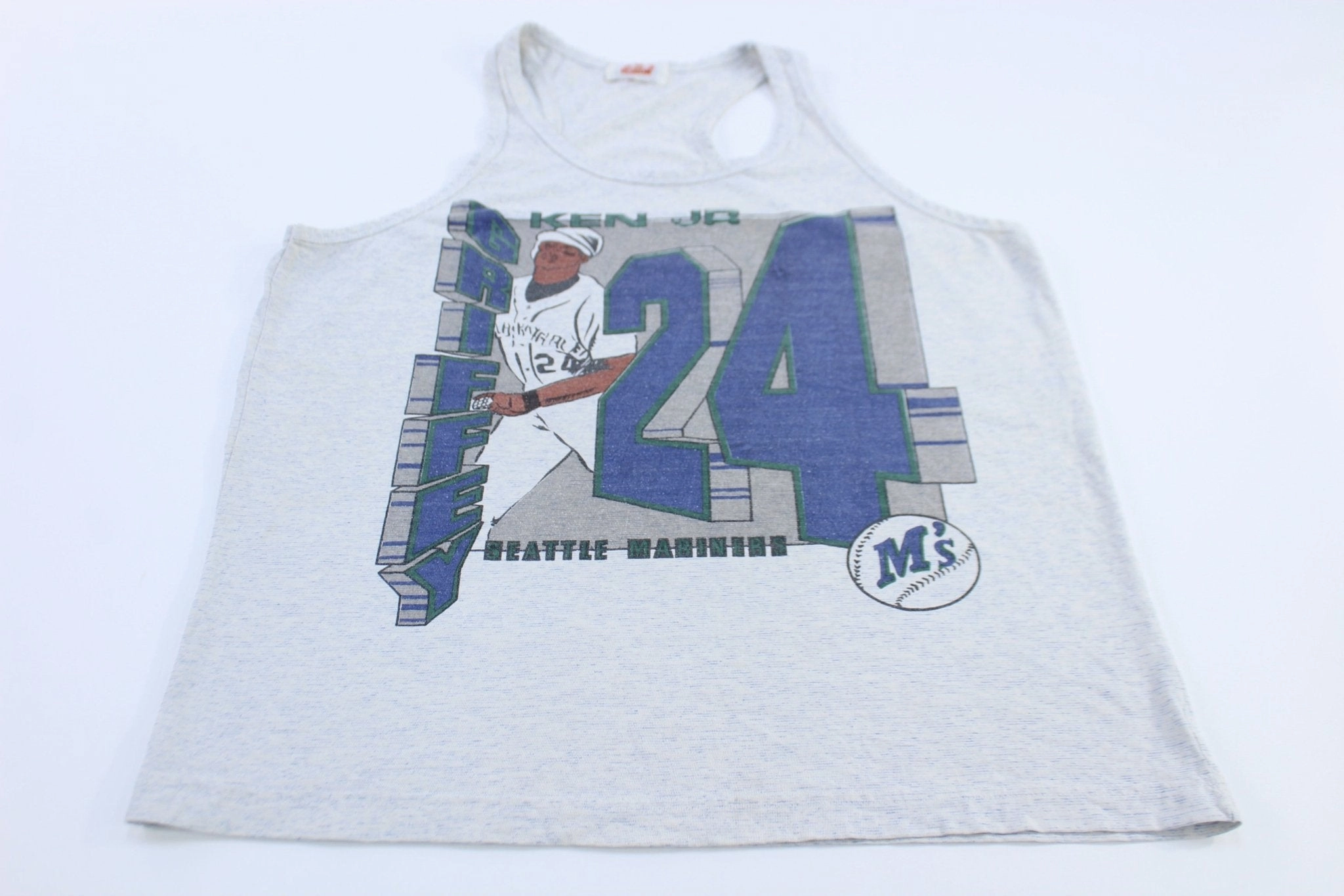 90's Ken Griffey Jr Seattle Mariners Graphic Tank Top No Resistance