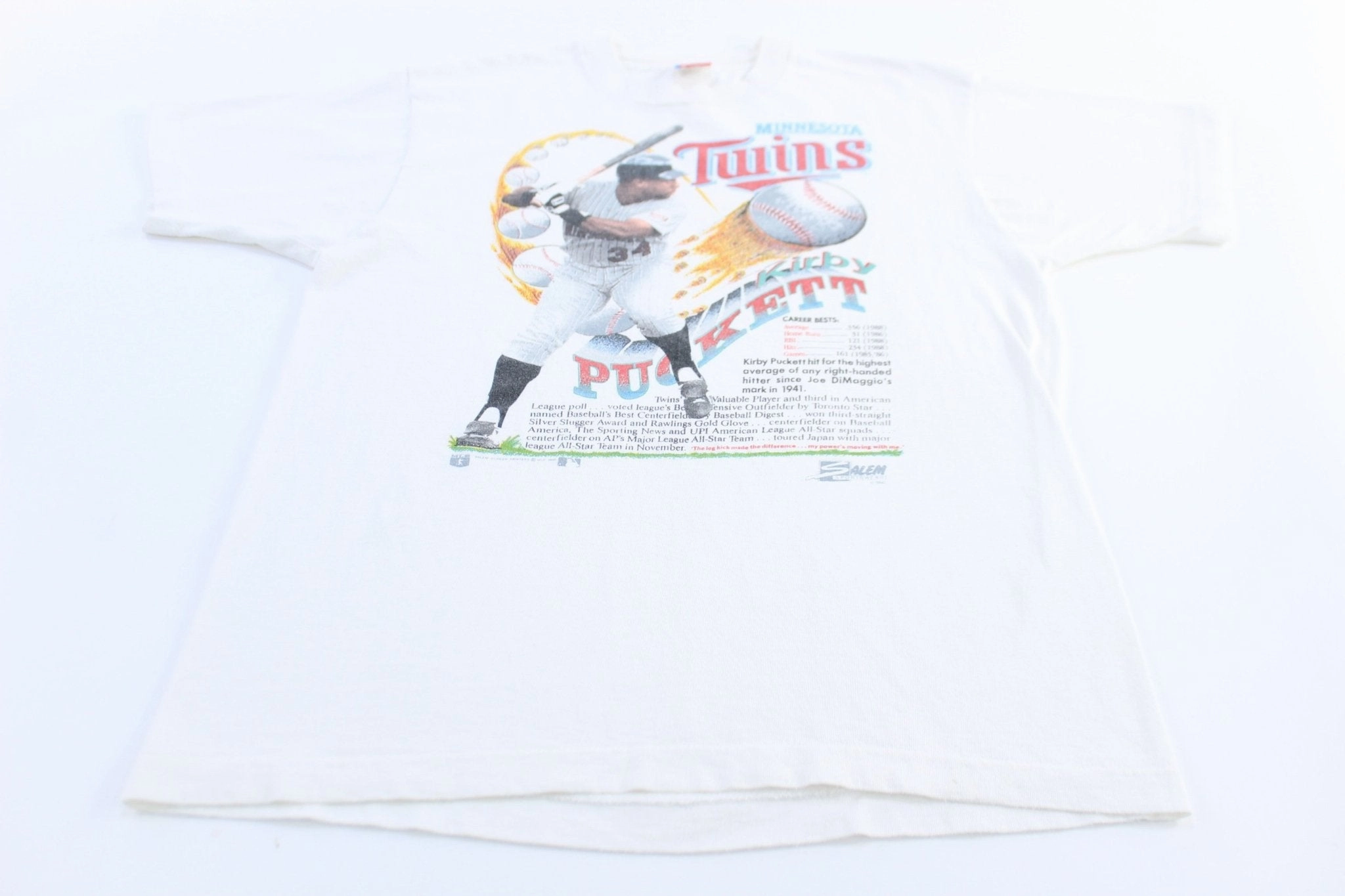 1990 Minnesota Twins Baseball Kirby Puckett Graphic T-Shirt Weekend Style Trend NonRestrictiveCut