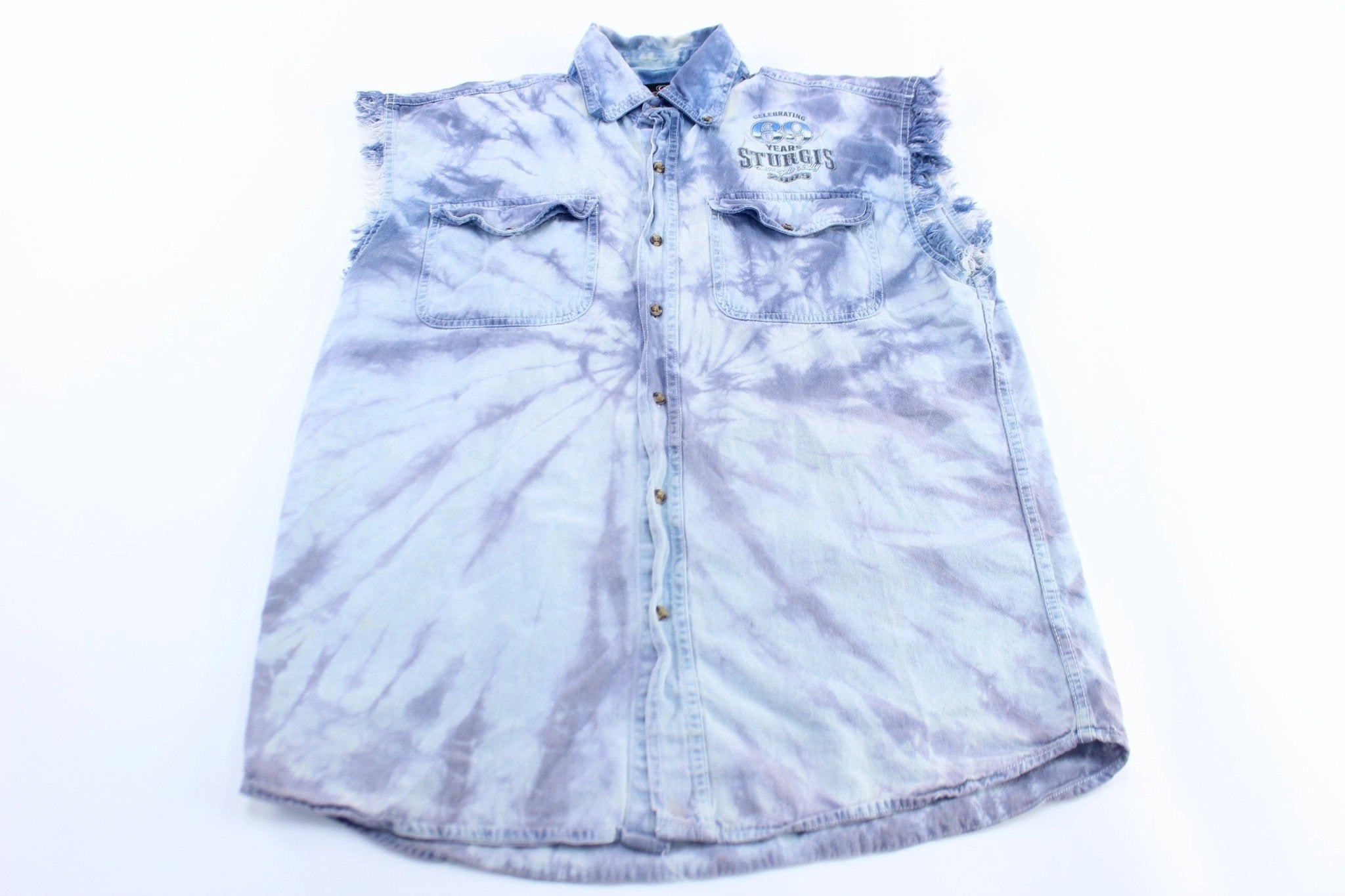 Neutral palette Strong Fabric New Biker's Club Sturgis Motorcycle Rally Tie-Dye Tank Top