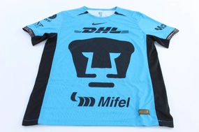 Nike Center Swoosh Logo Pumas UNAM Blue & Black Soccer Jersey Rugged Wear