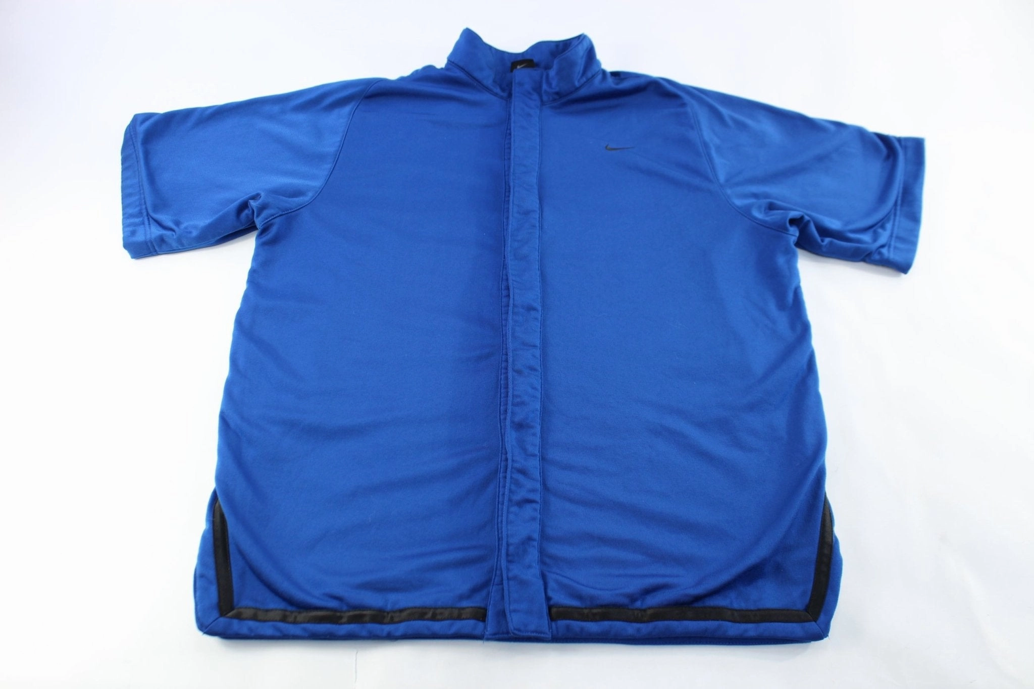 Anti Slip Hem Guard Natural motion Nike Embroidered Logo Blue Athletic Warm Up Jersey