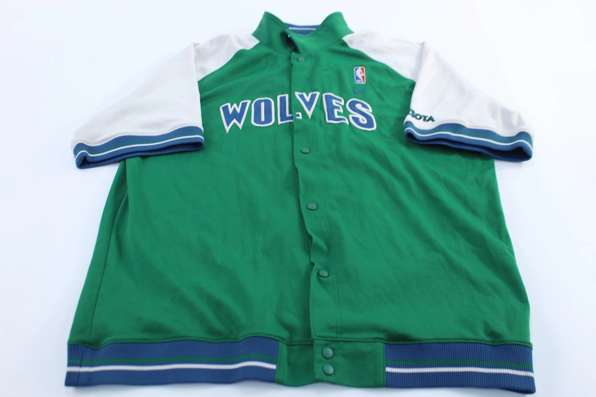 Nike Embroidered Logo Minnesota Wolves Warm Up Jersey anti static coating Versatile Use