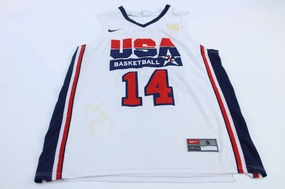 Lightweight Core Spacing Tear Resistant Fabric Nike Embroidered Logo Team USA Charles Barkley Basketball Jersey