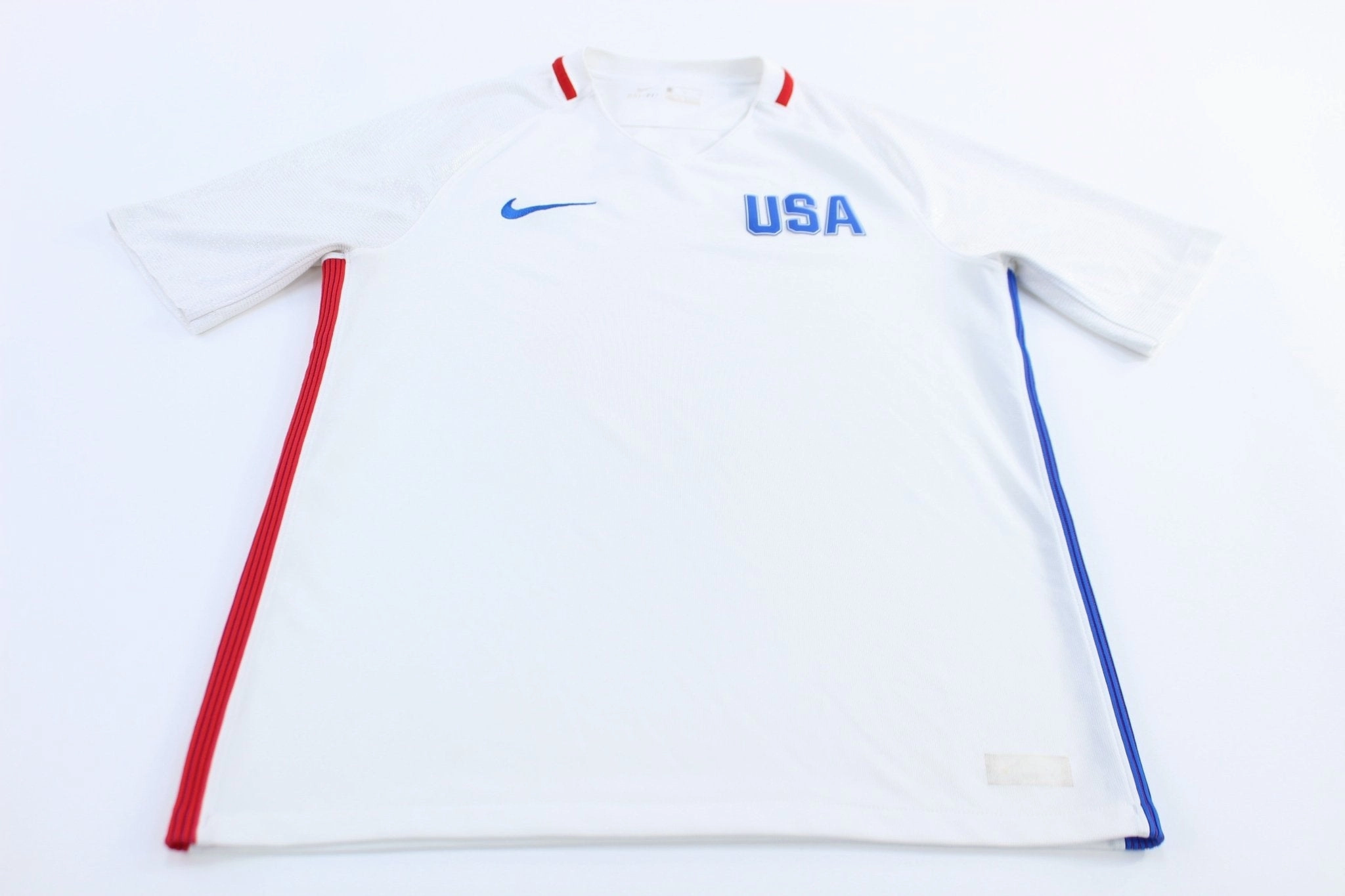 Reinforced Hem Durability Performance Layer Nike Embroidered Logo Team USA Soccer Jersey