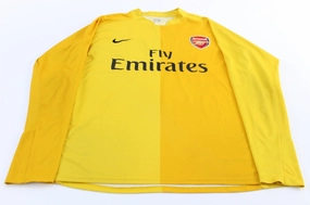 Nike Embroidered Swoosh Logo Arsenal #1 Reynoso Yellow LS Soccer Jersey Taped Shoulder Seams