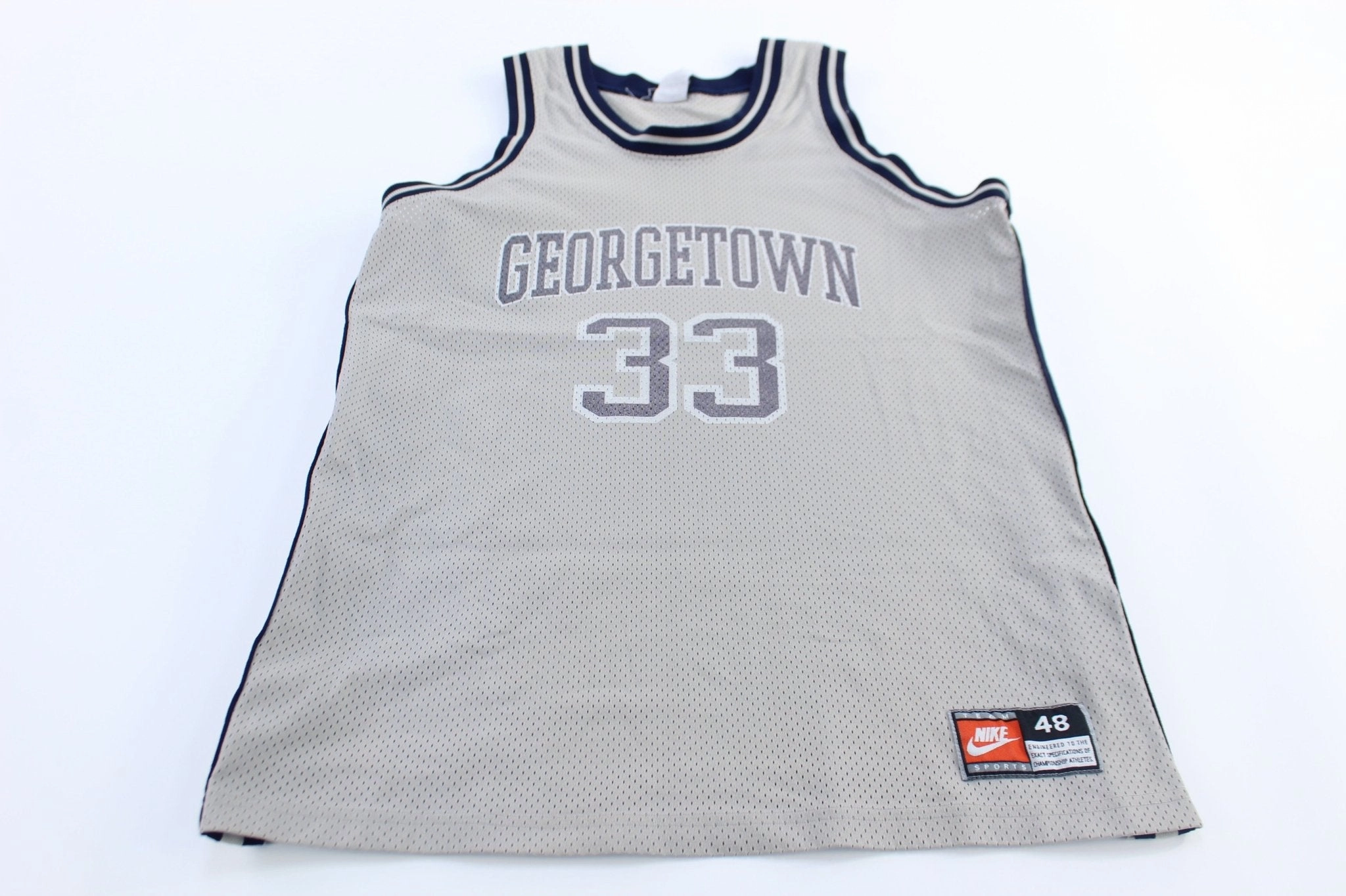 Training Wear Nike Logo Georgetown University Alonzo Mourning Basketball Jersey