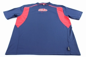 Nike University of Mississippi Ole Miss Embroidered T-shirt Natural Fiber Blend Easy Fit