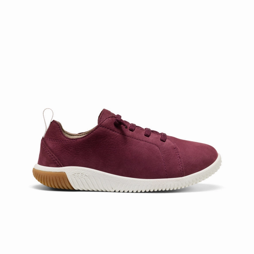 Big Kids' KNX Leather Sneaker  |  Fig/Star White Pull Tab