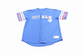 True Fan Logo Kansas City Royals Embroidered Football Jersey Casual Style