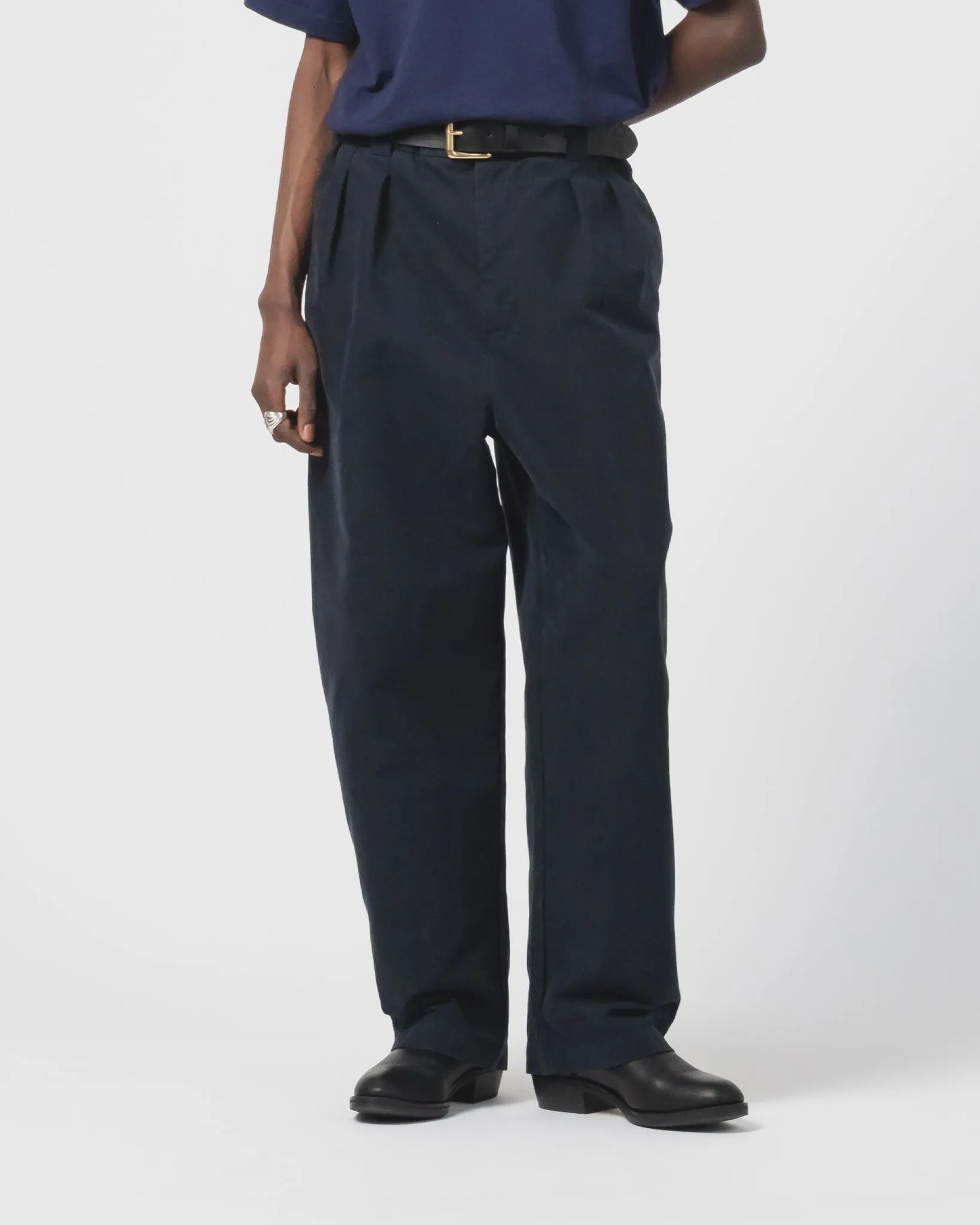 Officer Chino Nebraska Cotton Inkt Blue Air Circulation Snag Resistant Fabric