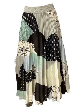 Club Monoco Women's Pleat Maxi Blue Patch L Crisscross Details Breathable fabric