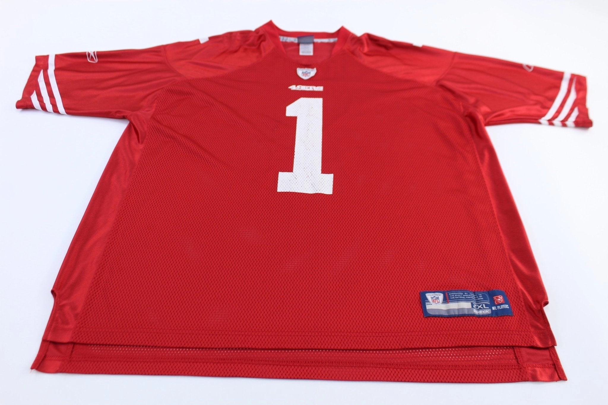 Reebok Alex Barrett San Francisco 49ers Football Jersey Smooth Zone Paneling Move Easy
