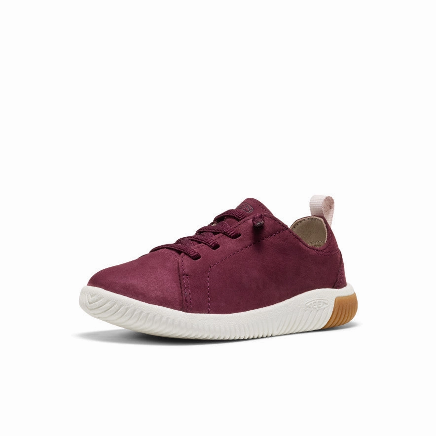 Little Kids' KNX Leather Sneaker  |  Fig/Star White Comfort Linings Breath Space
