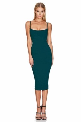 Nookie Bailey Midi Dress - Teal Chic Appeal