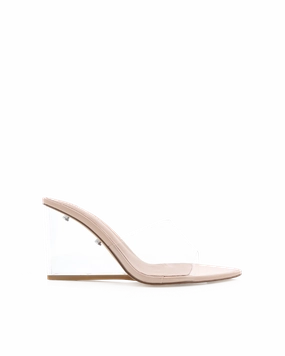 Fall Fashion Pumps Luxury Vibe NYDIA - CLEAR-NUDE PATENT