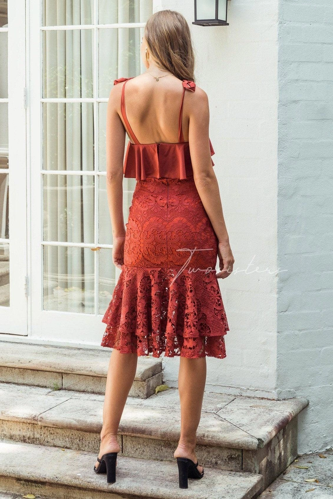 Effortless Comfort Mallory Dress - Burnt Orange (Final Sale)