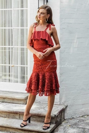 Mallory Dress - Burnt Orange (Final Sale) Smooth Shape Chic Comfort Look