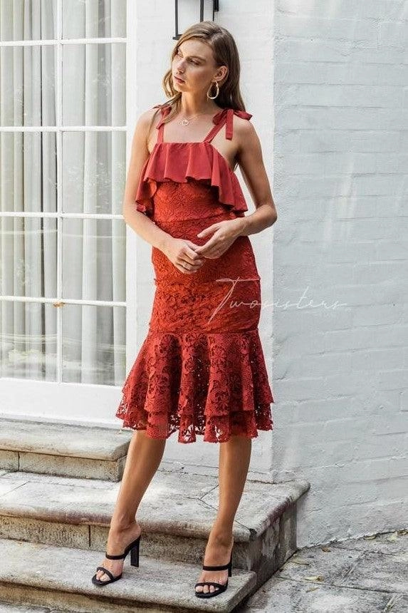 Mallory Dress - Burnt Orange (Final Sale) Smooth Shape Chic Comfort Look