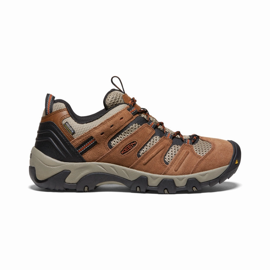 Good Traction Men's Headout Waterproof Hiking Shoe  |  Bison/Fossil Orange
