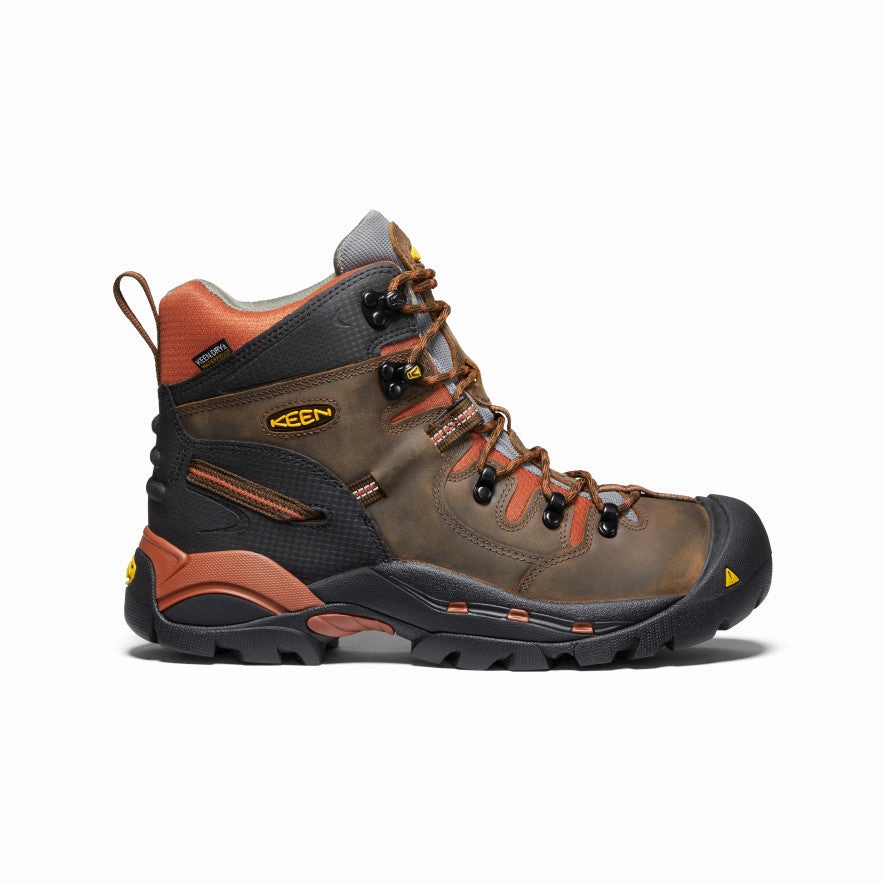 Men's Pittsburgh 6" Waterproof Boot (Soft Toe)  |  Cascade Brown/Bombay Brown Lightweight Outsole