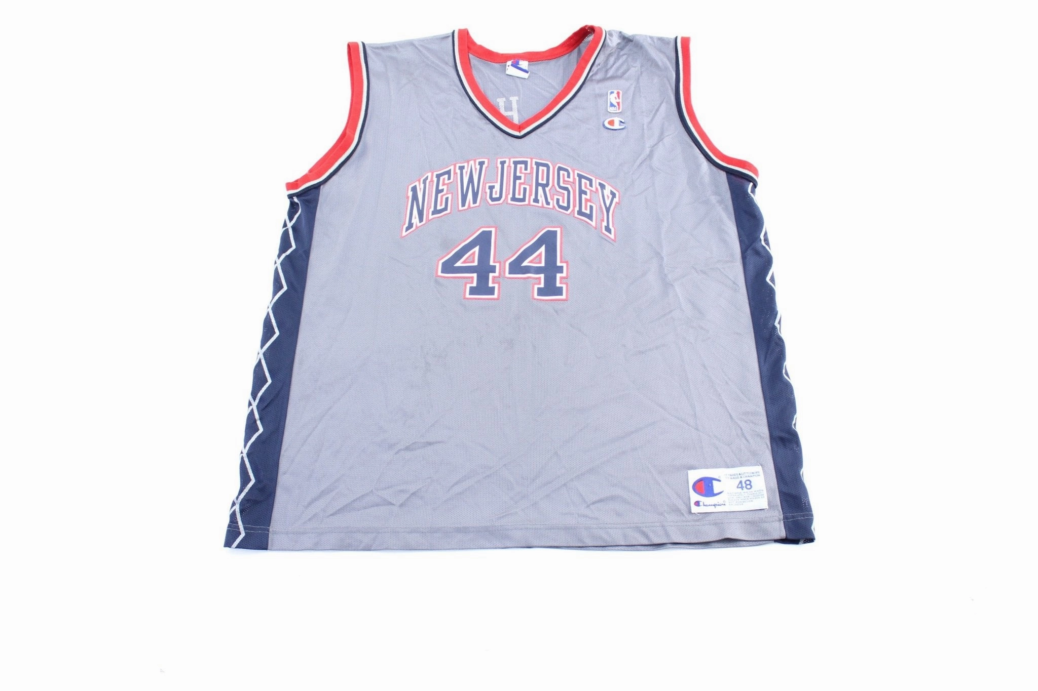 Non Restrictive Movement 90's Champion Embroidered Logo New Jersey Nets Keith Van Horn Jersey