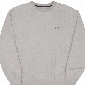Warm Layers Geometric Print VINTAGE NIKE CLASSIC SWOOSH GRAY SWEATSHIRT 2000S SIZE LARGE