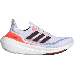 adidas Ultra Boost Light Womens Running Shoes - White Ergonomic Lace System reflective visibility