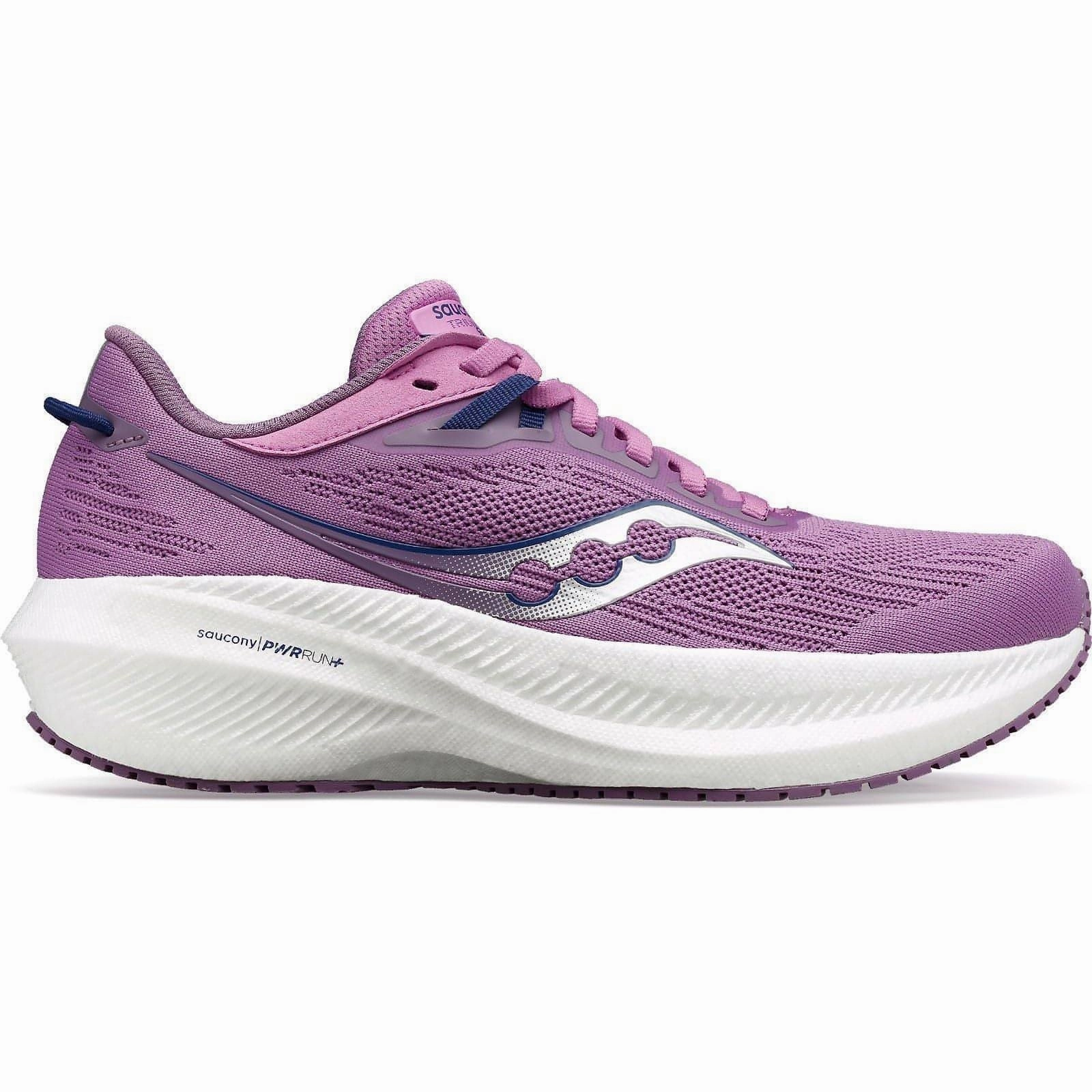 running for a healthy lifestyle Tongue Hold System Saucony Triumph 21 Womens Running Shoes - Purple