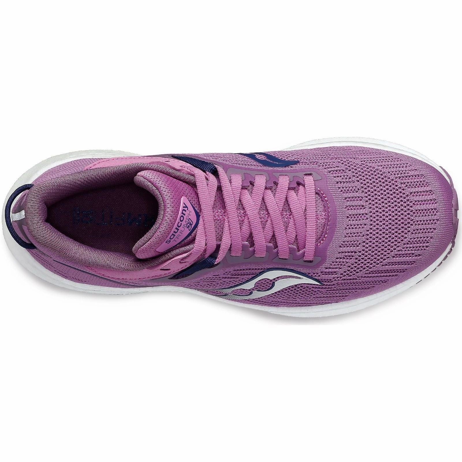 Responsive Heel Cup Saucony Triumph 21 Womens Running Shoes - Purple