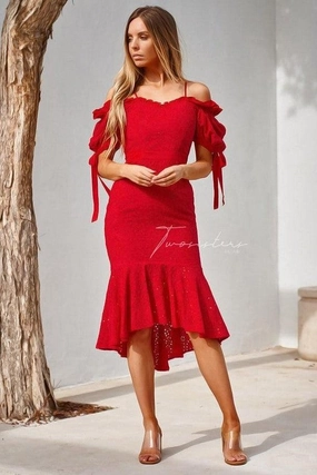 Parker Dress - Red Bold Pattern