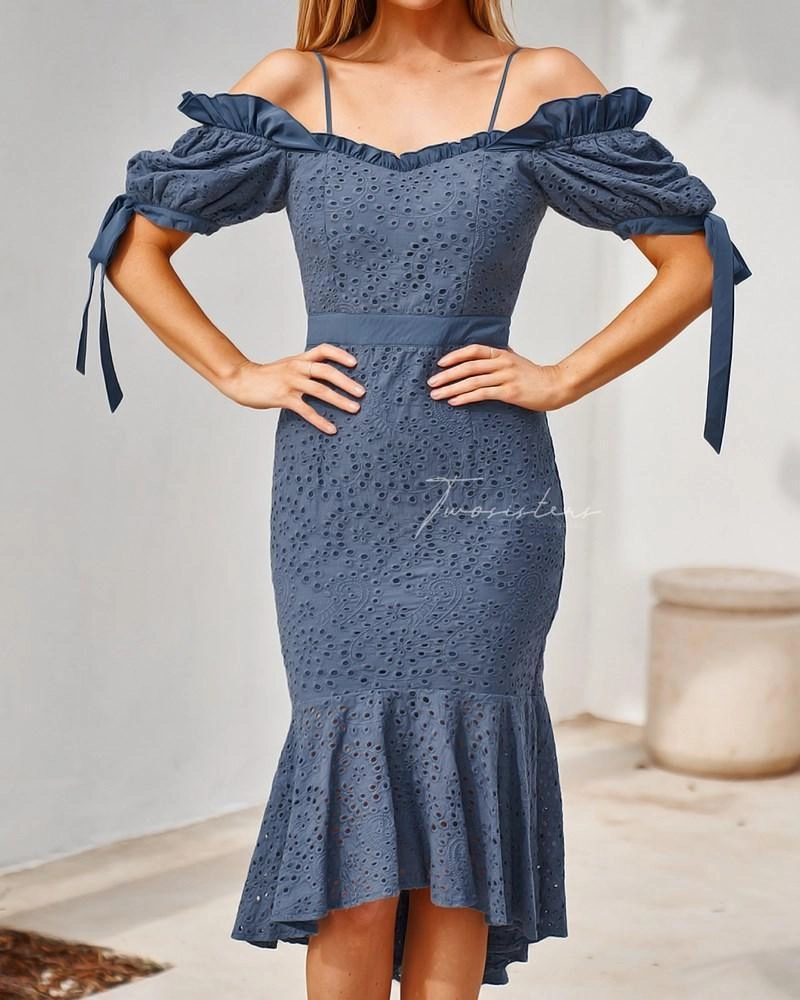 Stylish day dress Soft Colorway Parker Dress - Steel Blue