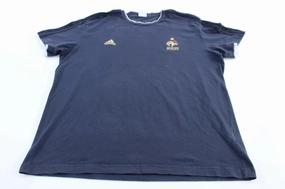 Relaxed Everyday Wear Relaxed Vibe Adidas Embroidered Logo French Soccer Striped T-Shirt