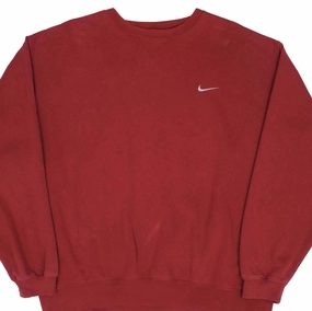 VINTAGE RED BURGUNDY NIKE CLASSIC SWOOSH SWEATSHIRT 1990S SIZE 2XL product premium quality assurance