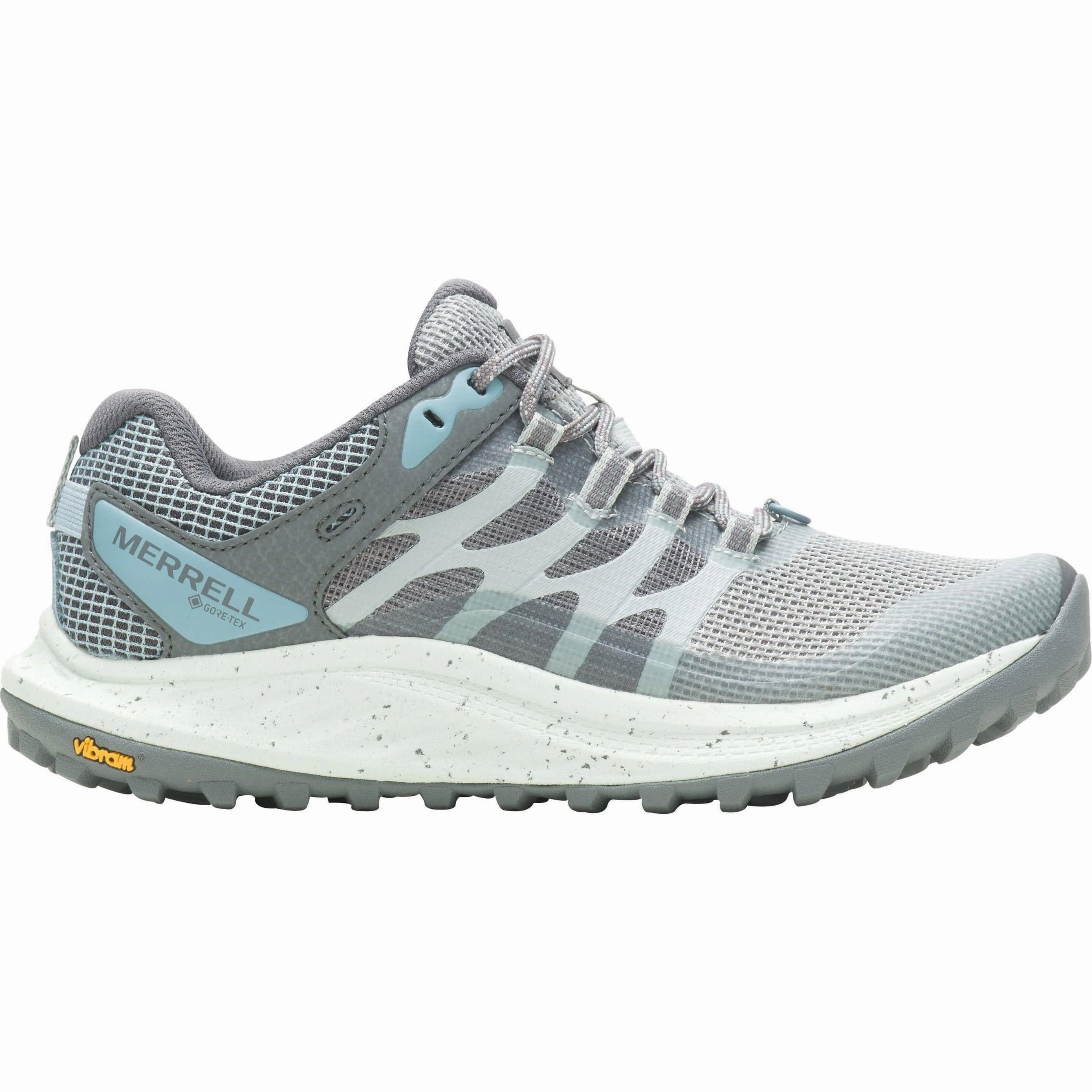 Merrell Antora 3 GORE-TEX Womens Trail Running Shoes - Blue Knee support