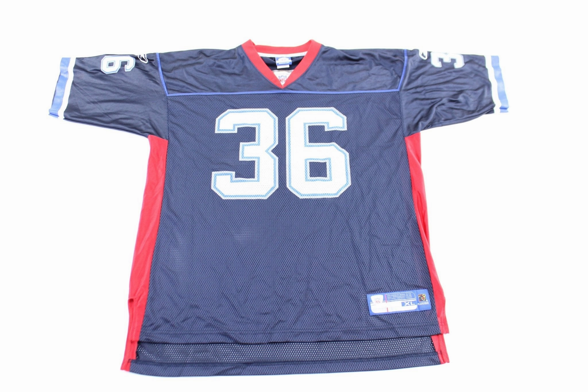 Compact Knit Texture Tailored Fit Reebok Logo Buffalo Bills Donte Whitner Football Jersey